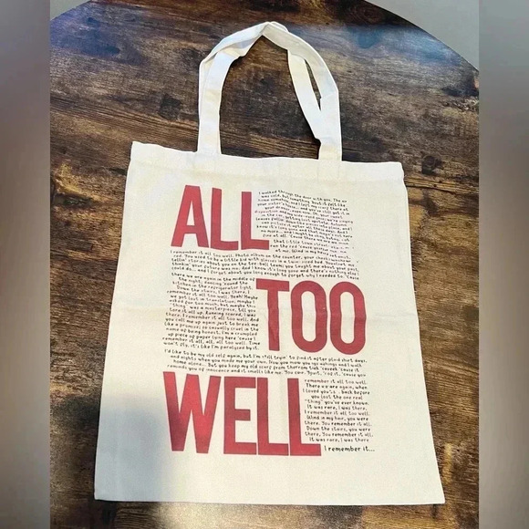 All Too Well | Taylor Swift song lyrics tote bag - Picture 2 of 5